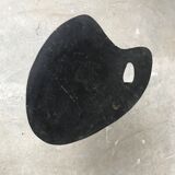 Side table in black lacquered metal, circa 1950.