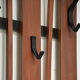 Wooden and metal wall coat rack, 1960