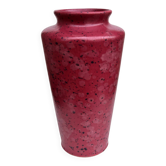 Burgundy ceramic vase MF Design, Germany 1980s.