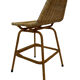 Suite of six vintage bar stools in rattan design Rohe 1960