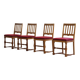 Chaises de ferme danoises en chêne massif des années 1940/50, ensemble baroque de 4.