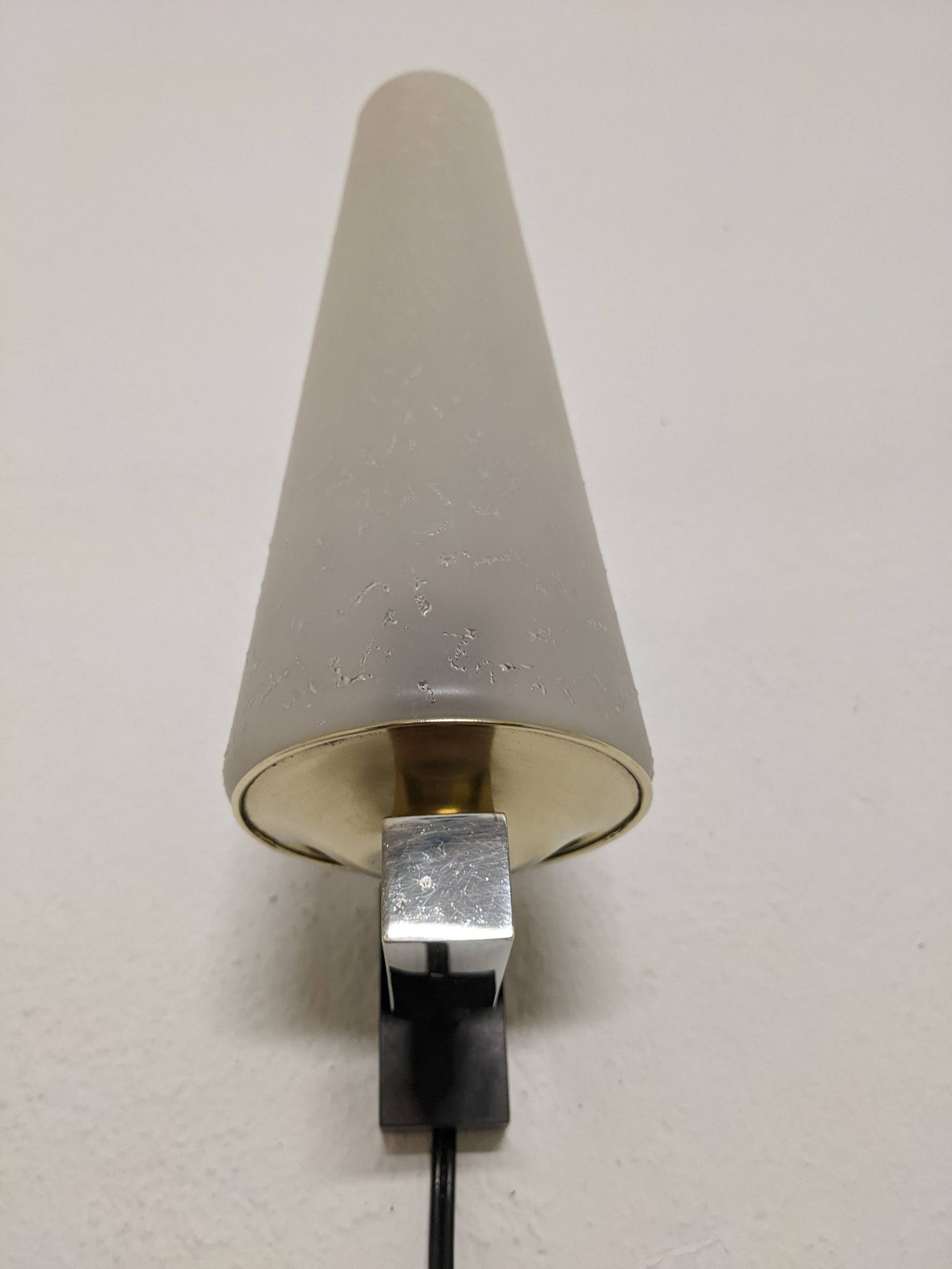 Arlus glass and brass wall lamp, France circa 1960