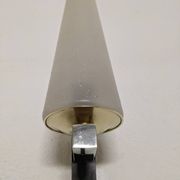 Arlus glass and brass wall lamp, France circa 1960