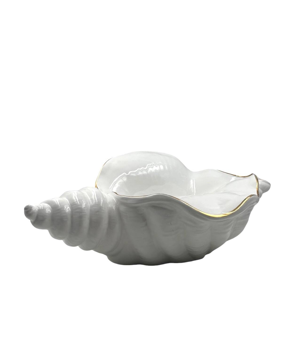 Hollywood regency great ceramic shell sculpture, Italy 1970s