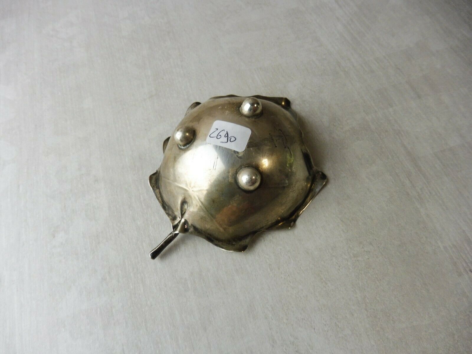 Ashtray, leaf shape, Alfredo Sciarrotta, Sterling