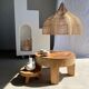 Rattan pendant lamp in the shape of a flower