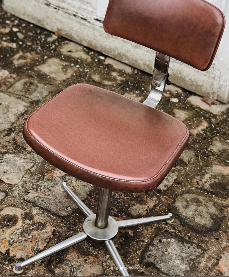Chaise industrielle pivotante Bad