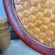 Ancient Asian tray in wicker and wood