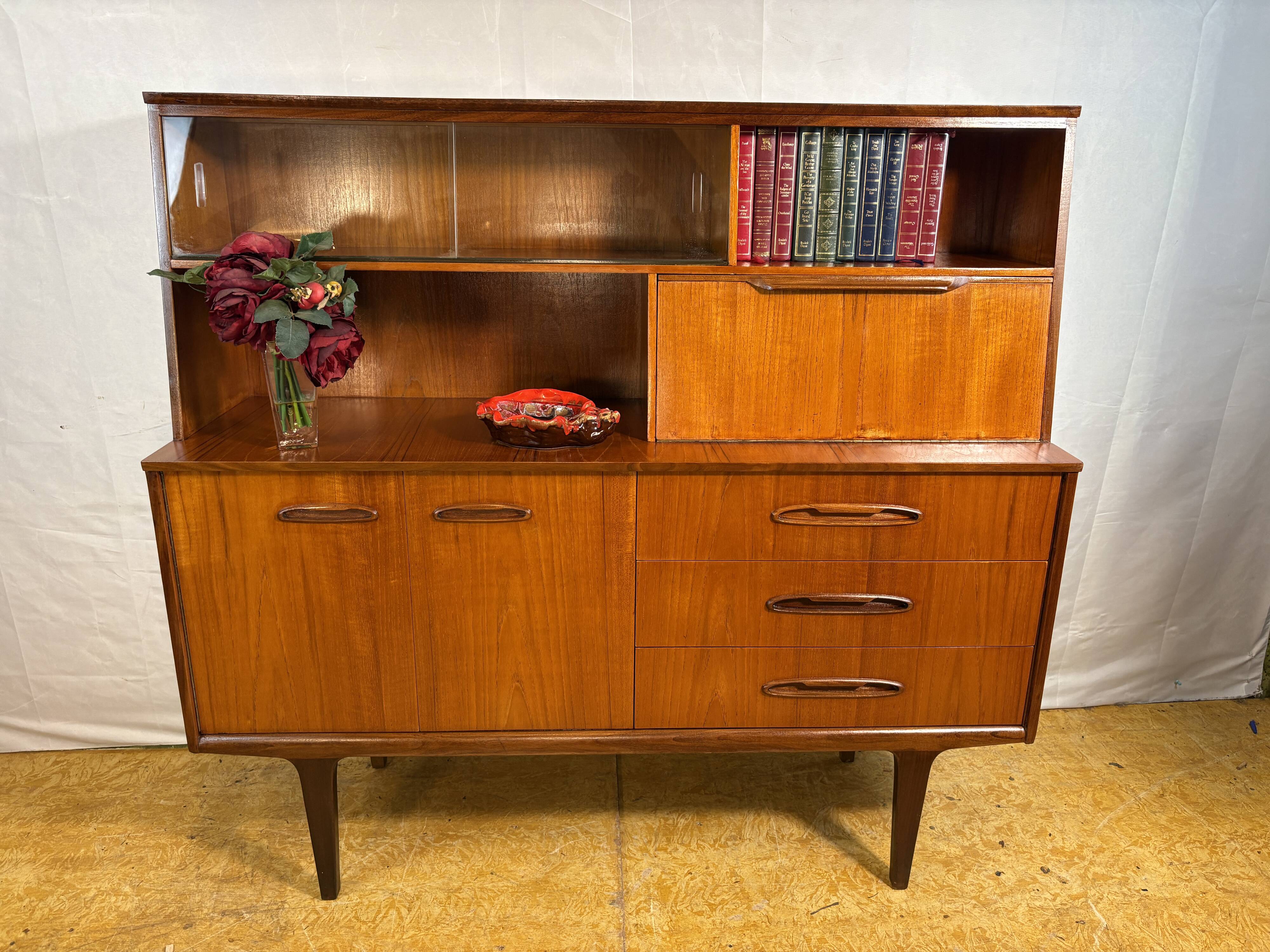 Mid Century Retro Teak Sideboard / Highboard by Jentique 1960  DanishD