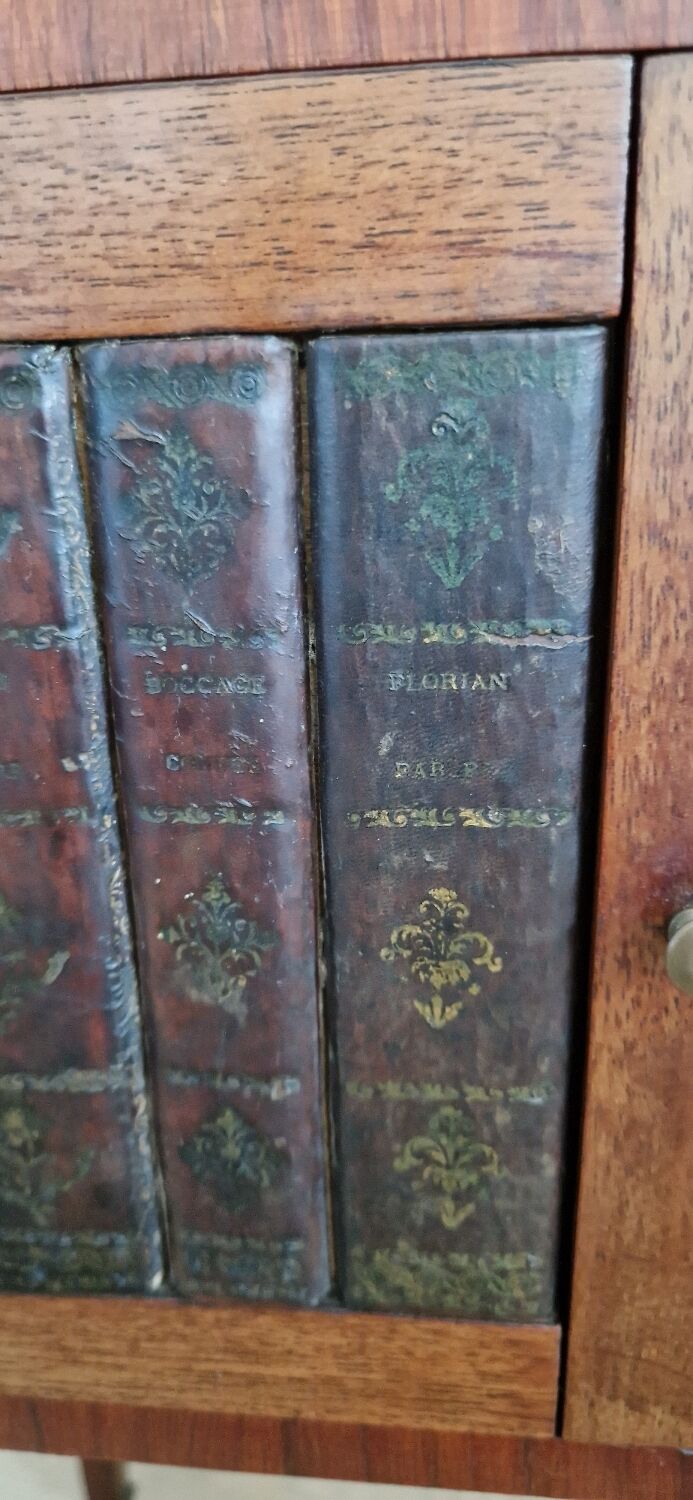 Directory style marquetry side table