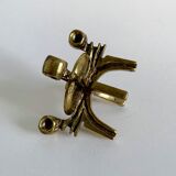 Brutalist Bronze Candle Holder, 1970s