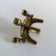 Brutalist Bronze Candle Holder, 1970s