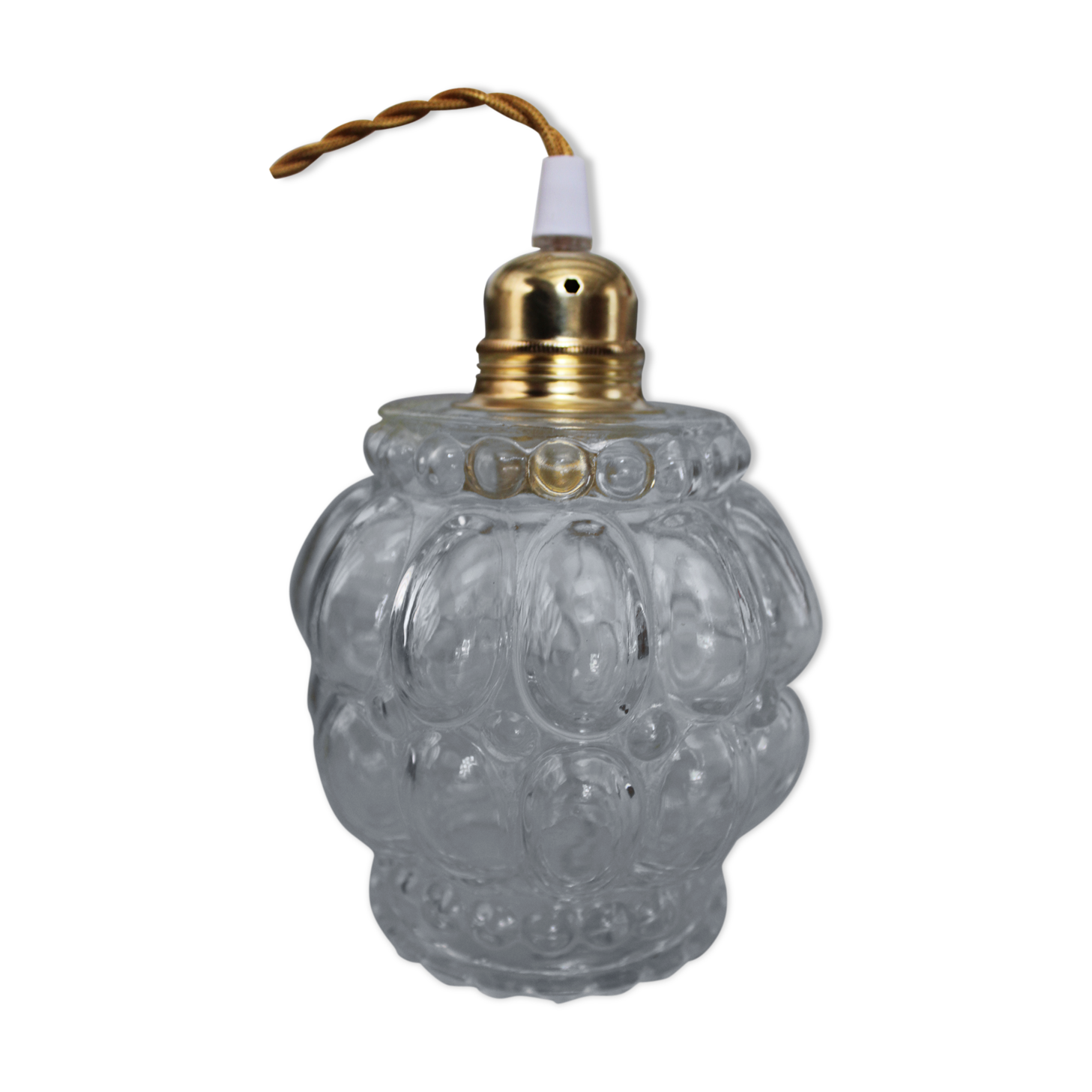 Moulded glass hand lamp