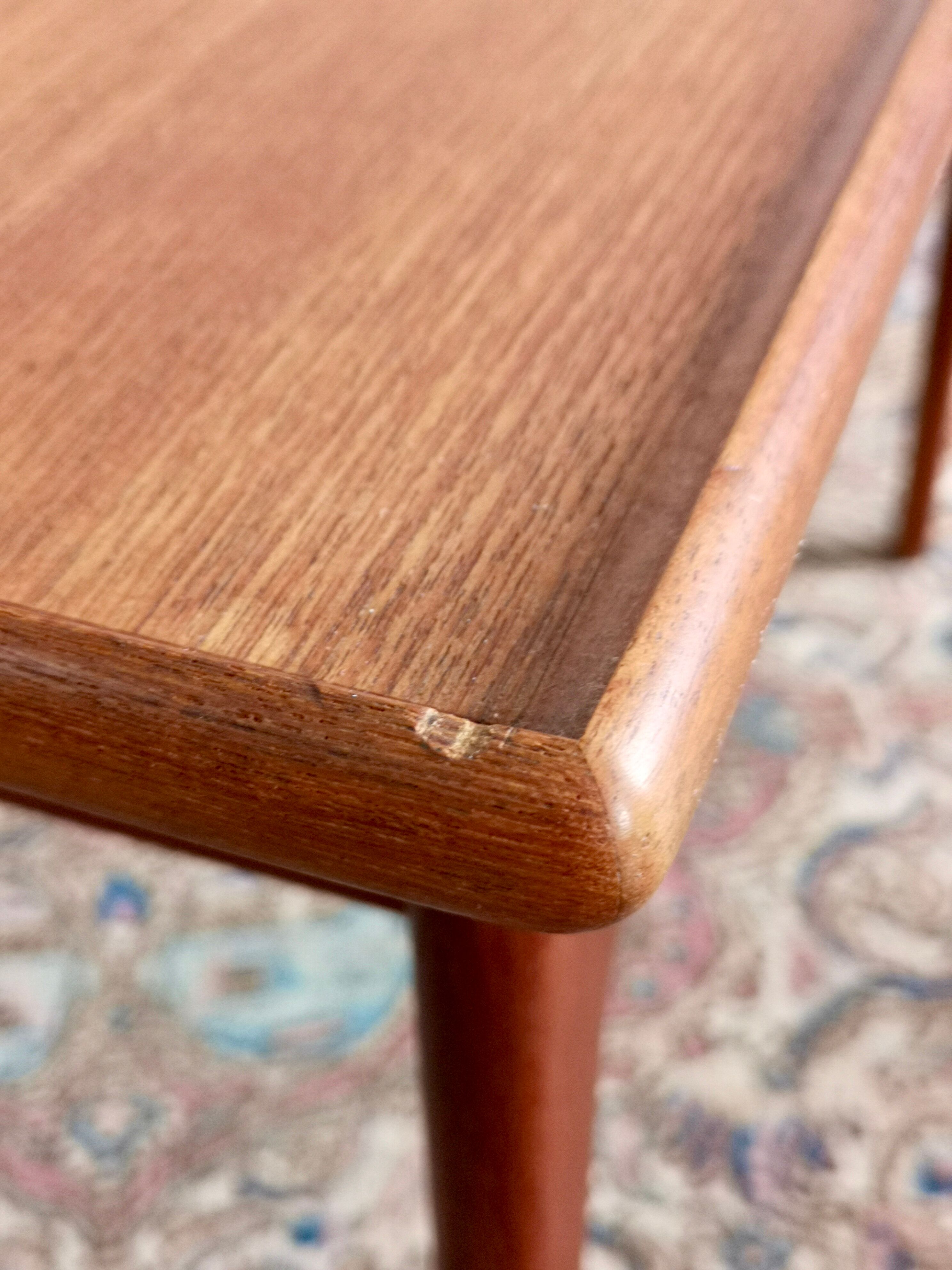 Scandinavian coffee table 60's teak and wicker