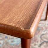 Scandinavian coffee table 60's teak and wicker