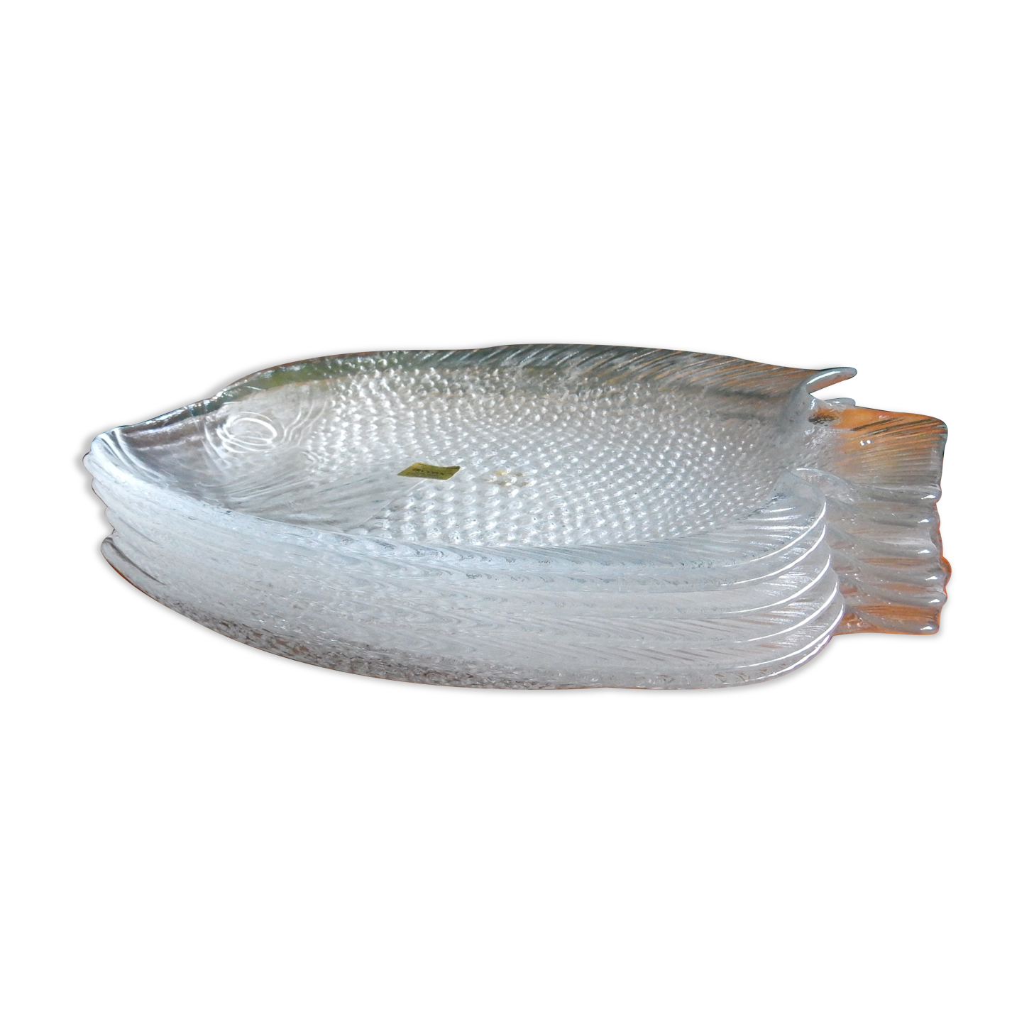 6 Arcoroc Glass Fish Plates Selency