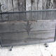Old wrought iron chimney firewall