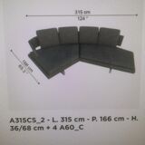 B&b Italia sofa Antonio Citterio Arne black leather