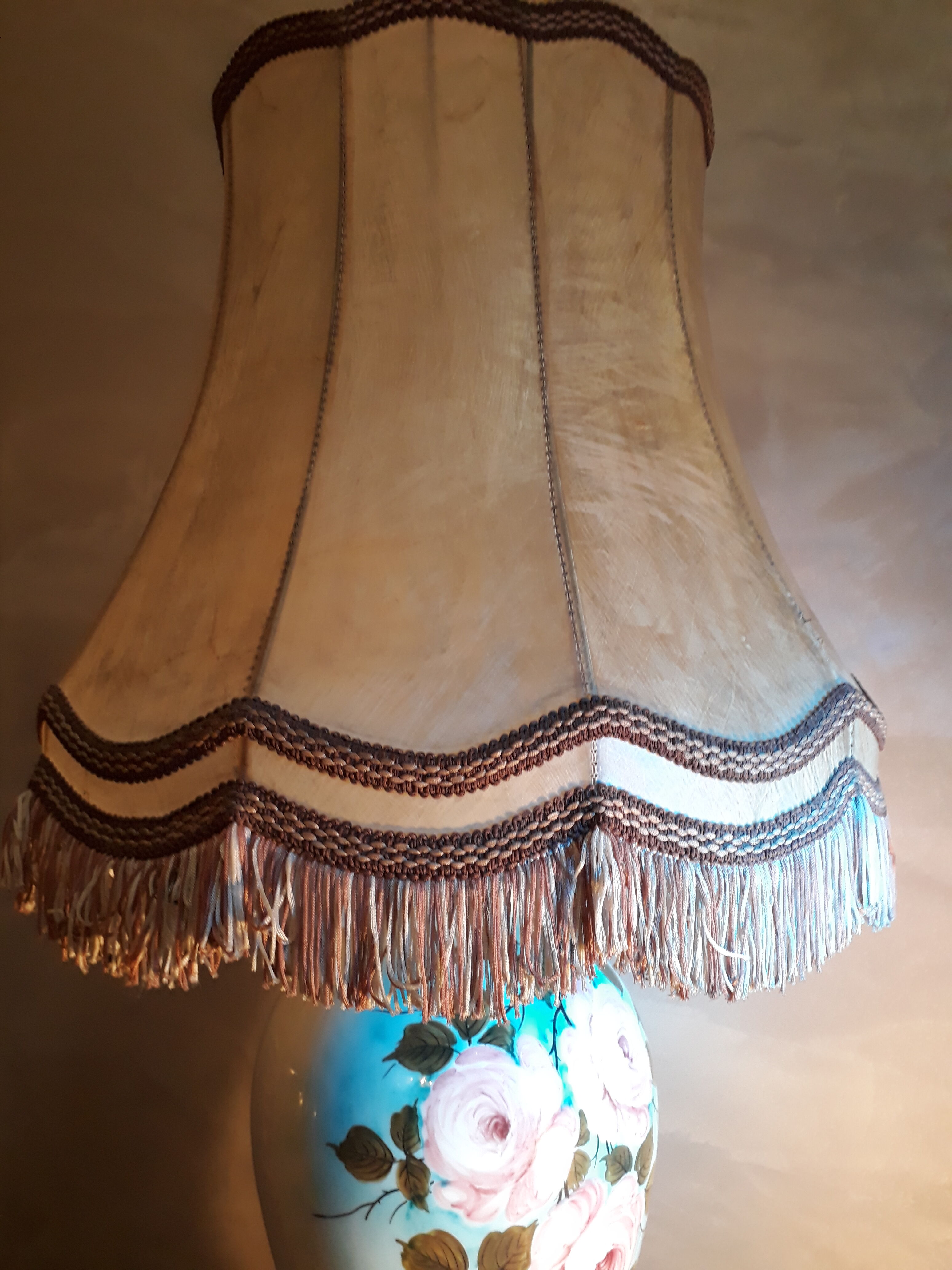 large handmade paint lamp,h84x46cm abatjour artdeco