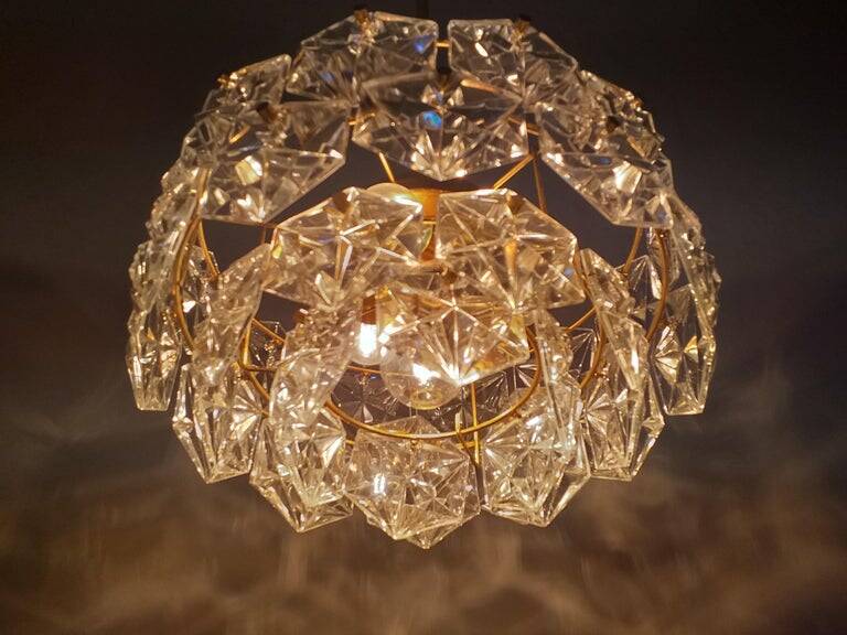 Chandelier en verre BIG des années 1970, Kinkeldey, Allemagne.