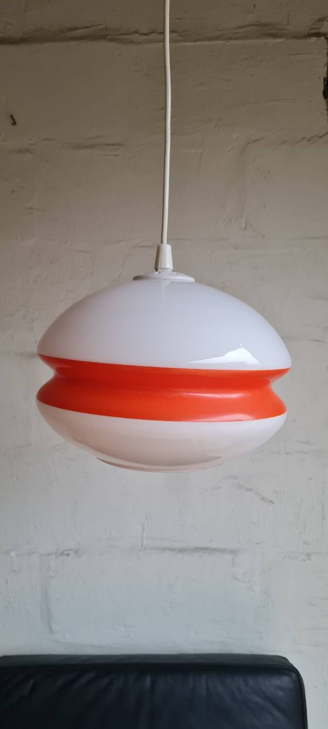 Suspension en verre opalin 1970