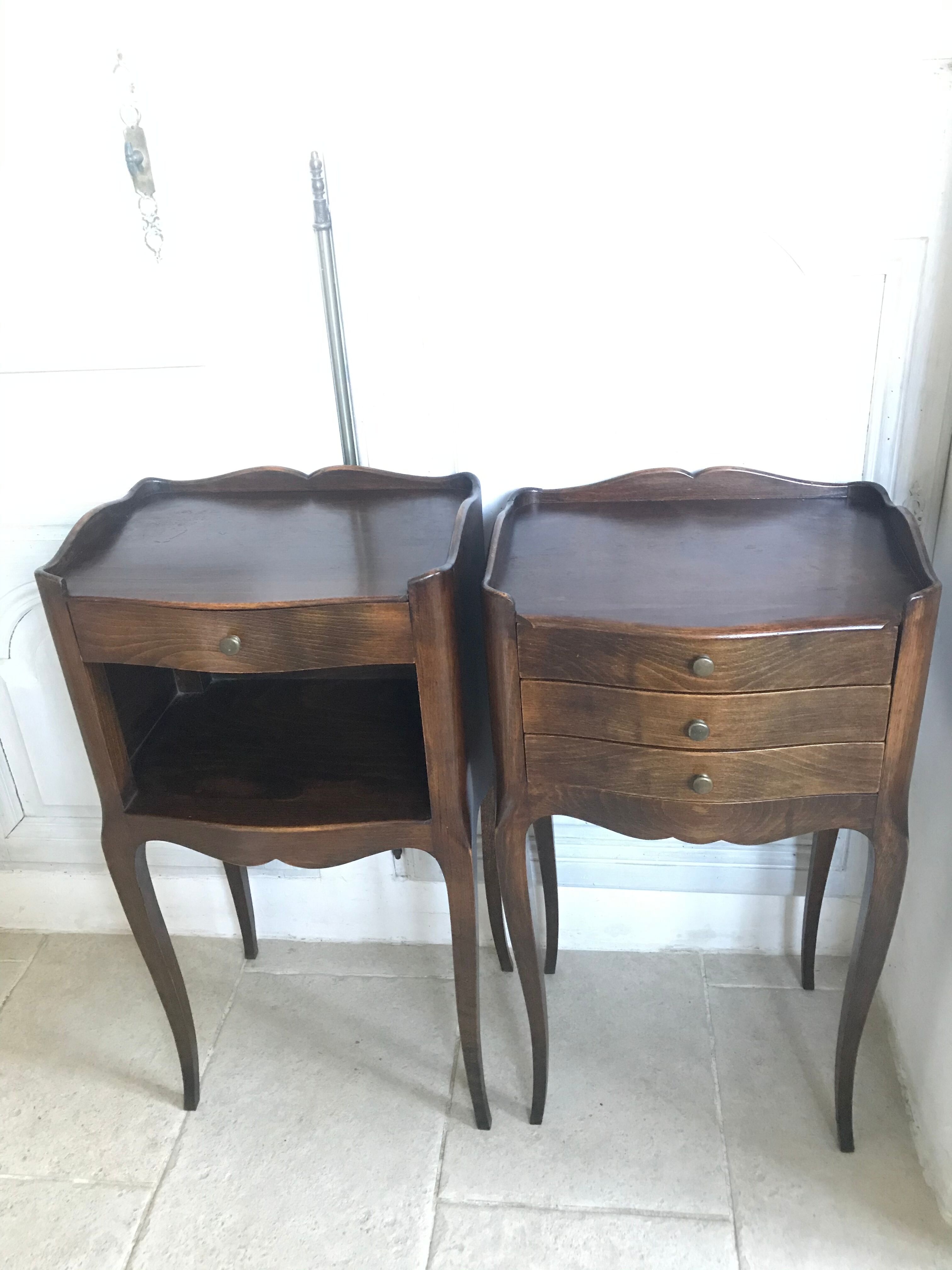 Pair of Louis XV-style bedside tables