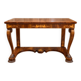console d’époque Charles X en noyer et marqueterie – vers 1825-1830