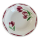Antique Badonviller dish – Red tulip decoration