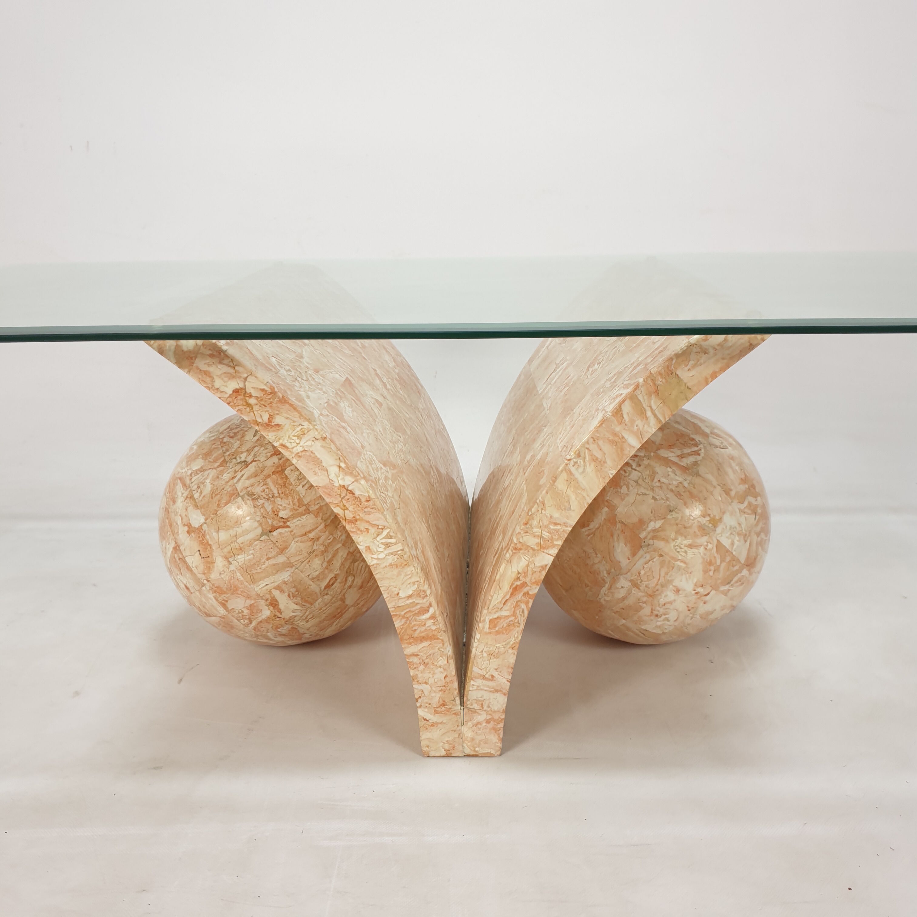 Magnussen ponte mactan stone coffee table, 1980s