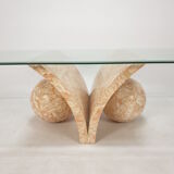 Magnussen ponte mactan stone coffee table, 1980s