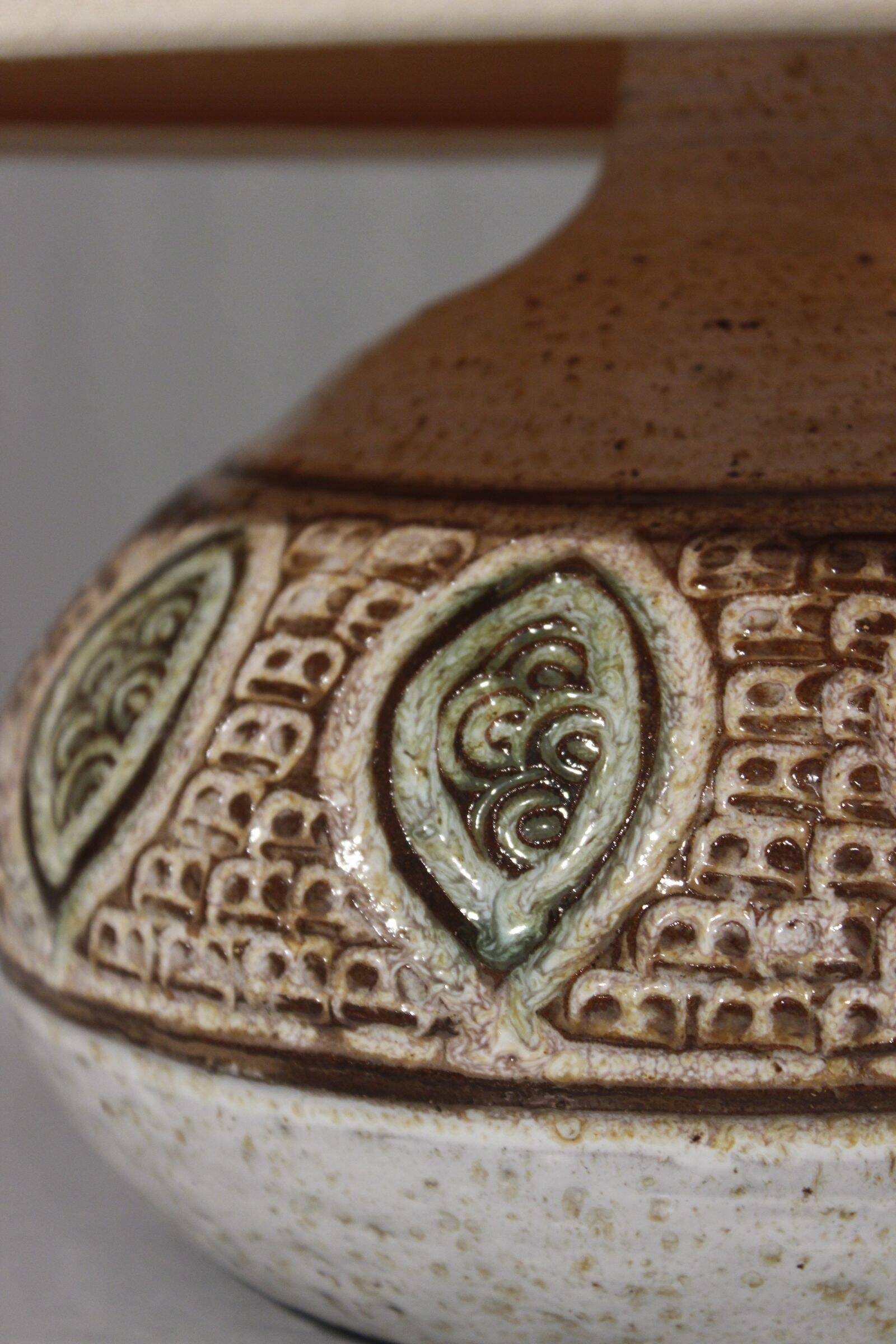 Marcel Giraud in Vallauris large stamped decorative lamp base 1960s