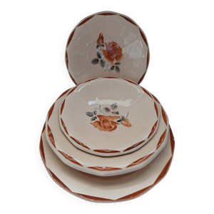 4 plats anciens digoin - sarreguemines