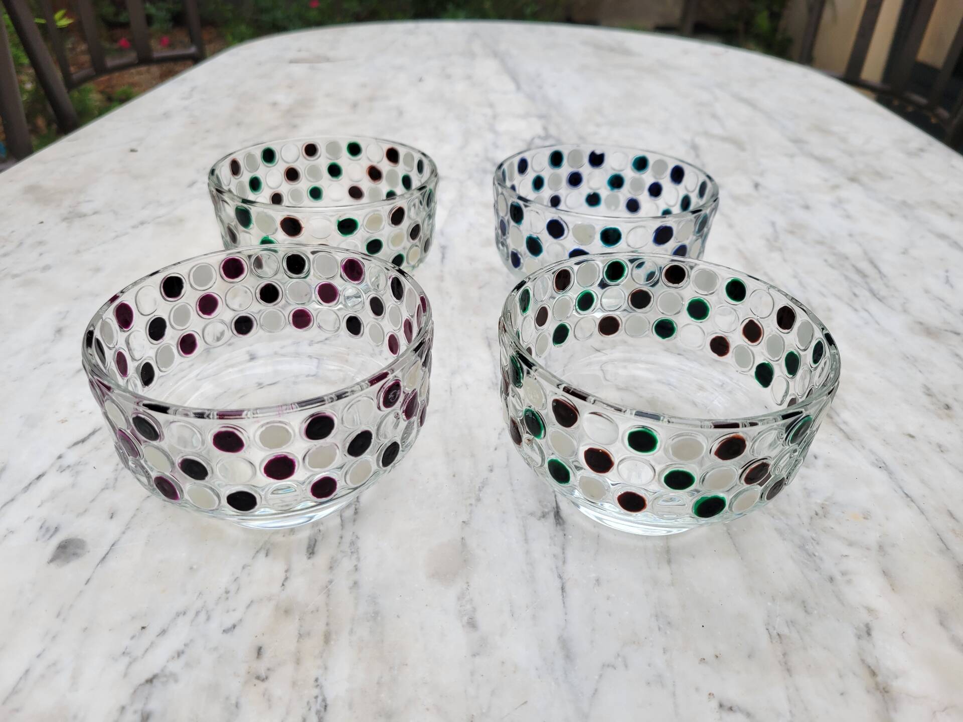 4 glass bowls La Rochère