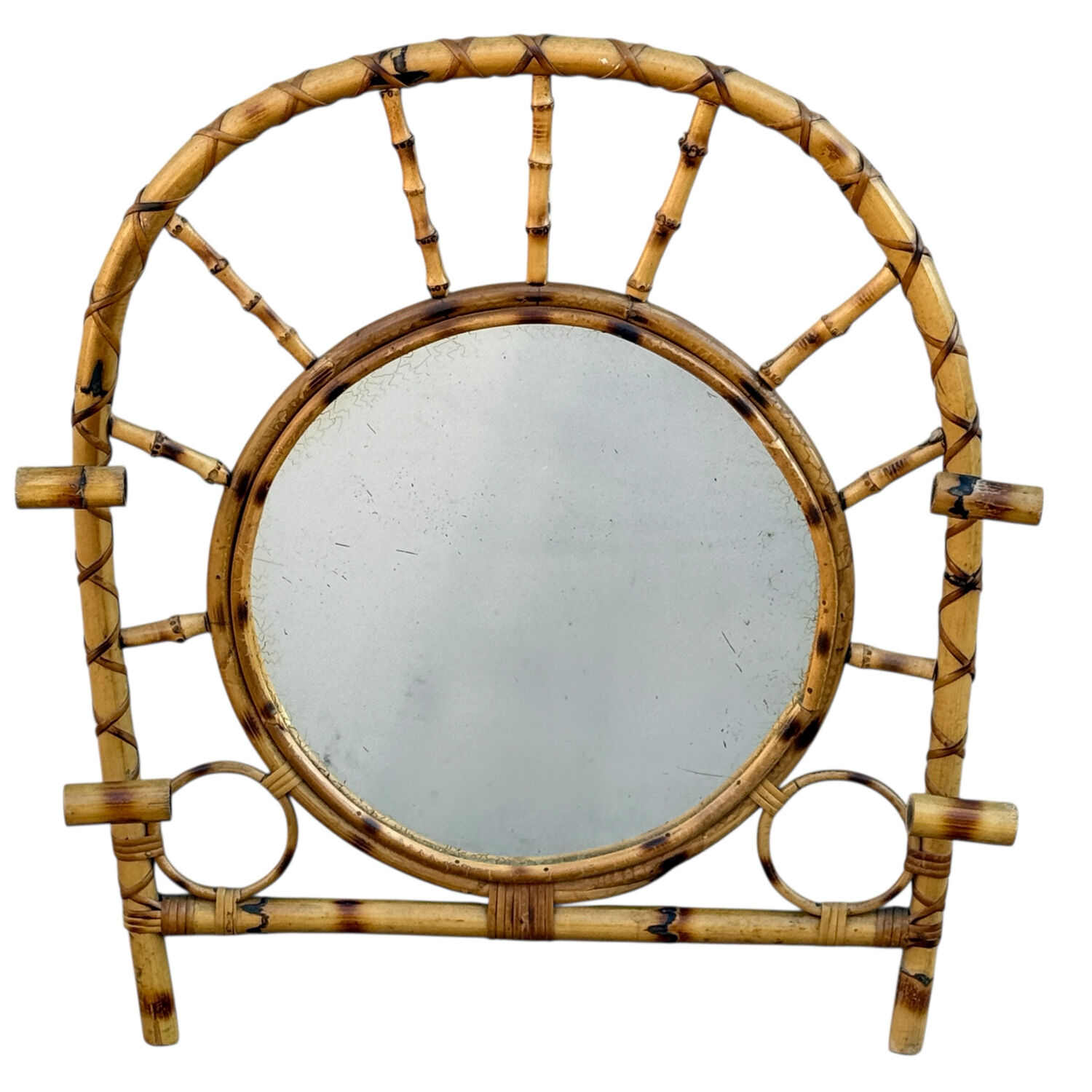 1960s French Roitn Coat Rack Mirror