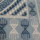 Traditional handmade blue and white kilim carpet 50x100cm