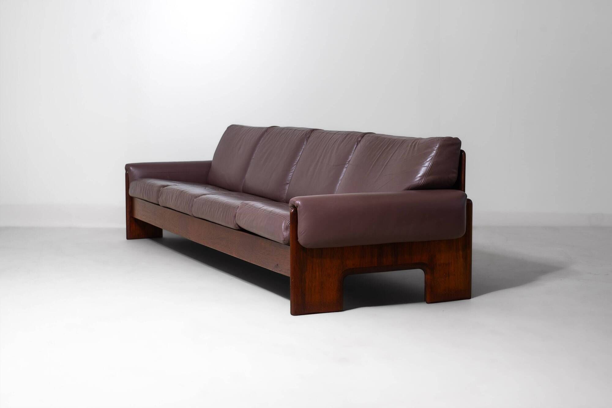 Wide minimalist loft sofa, Italy 1970s