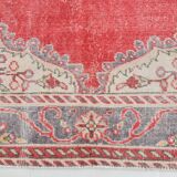 Red & Cream Classic Turkish Vintage Rug, 205x310Cm