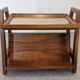Table d'appoint porte-revues Art déco en noyer, France vers 1930