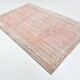 Tapis Oushak Rose Vintage, Tapis Turc Vieilli, 171x267 Cm
