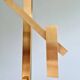 Brass articulated chandelier with counterweight, Hollywood Regency style, 1970-80.