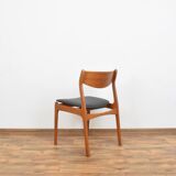 Mid-century danish teak & leather dining chair by P.E. Jørgensen for Farsø Stolefabrik, 1960s