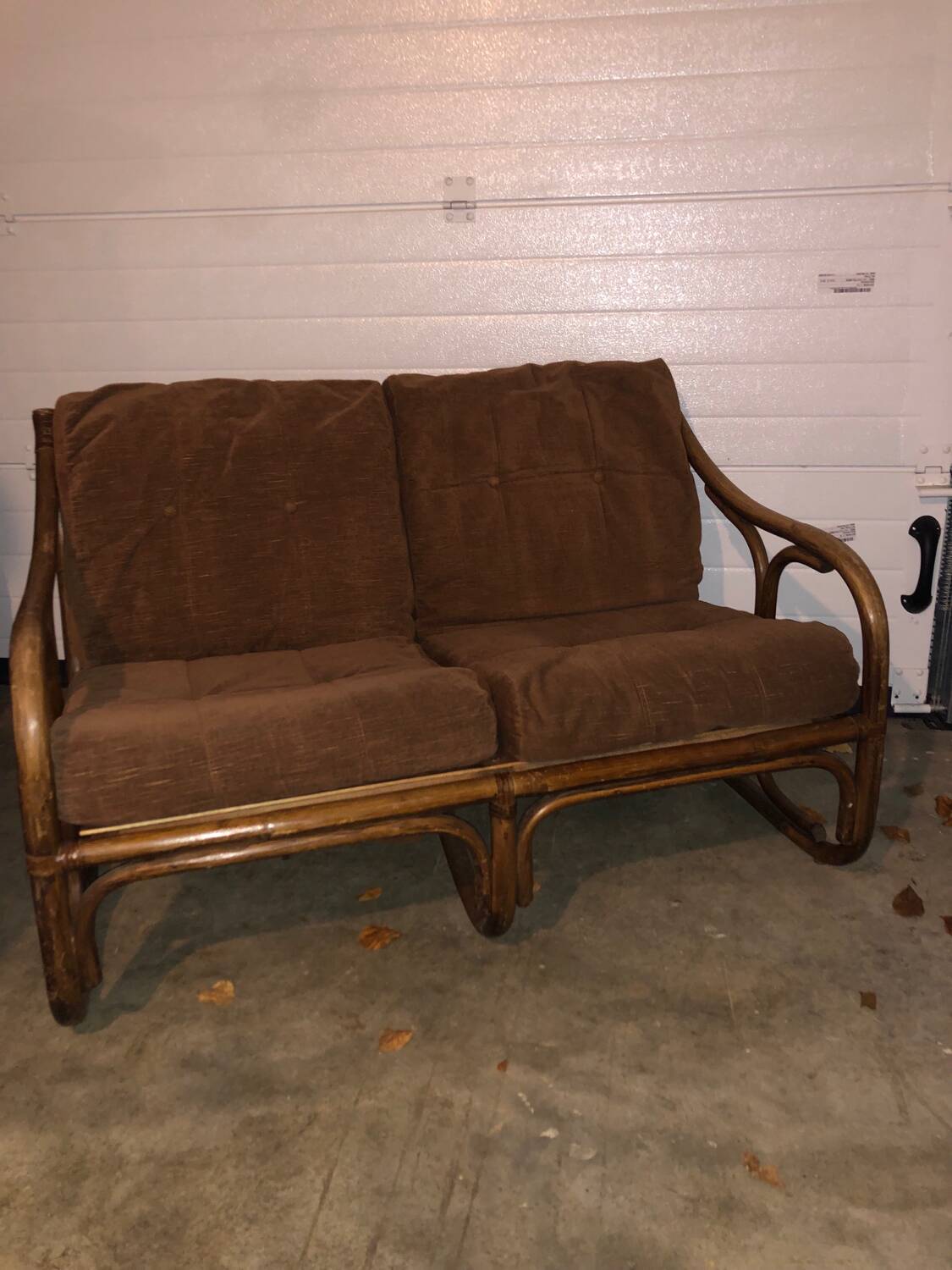 Vintage Maison Kok rattan sofa from the 70s