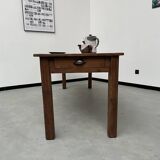 Table de ferme en pin 223 cm, années 70