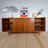 Vintage teak sideboard with sliding doors – Danish design