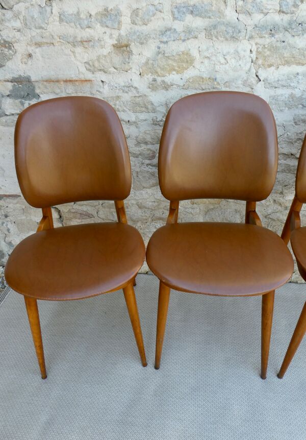 4 chaises Baumann, années 60