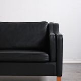 Mogens Hansen  black leather sofa