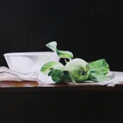 Still life with apples and white bowl – Marjolein van den Berg, c. 2011