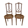 Paire de chaises Lyre époque Louis XVI