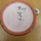 Ceramic set montgolfier yvan roy workshop - egg cup - pot - cup