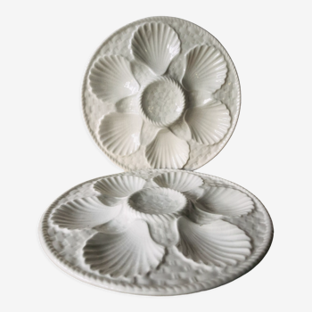 Barbotine Longchamp oyster plates